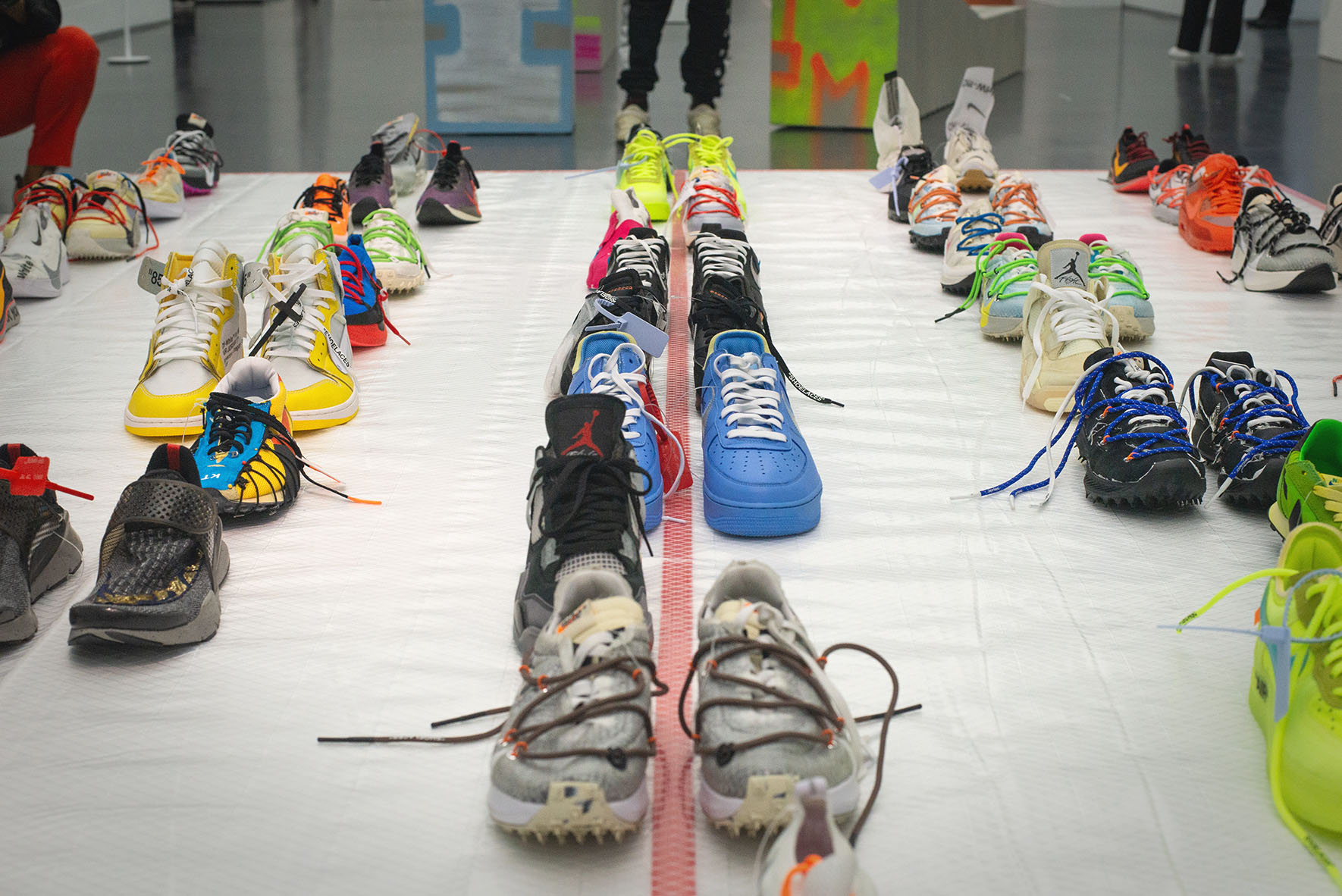 gym shoes from Virgil Abloh exhibition