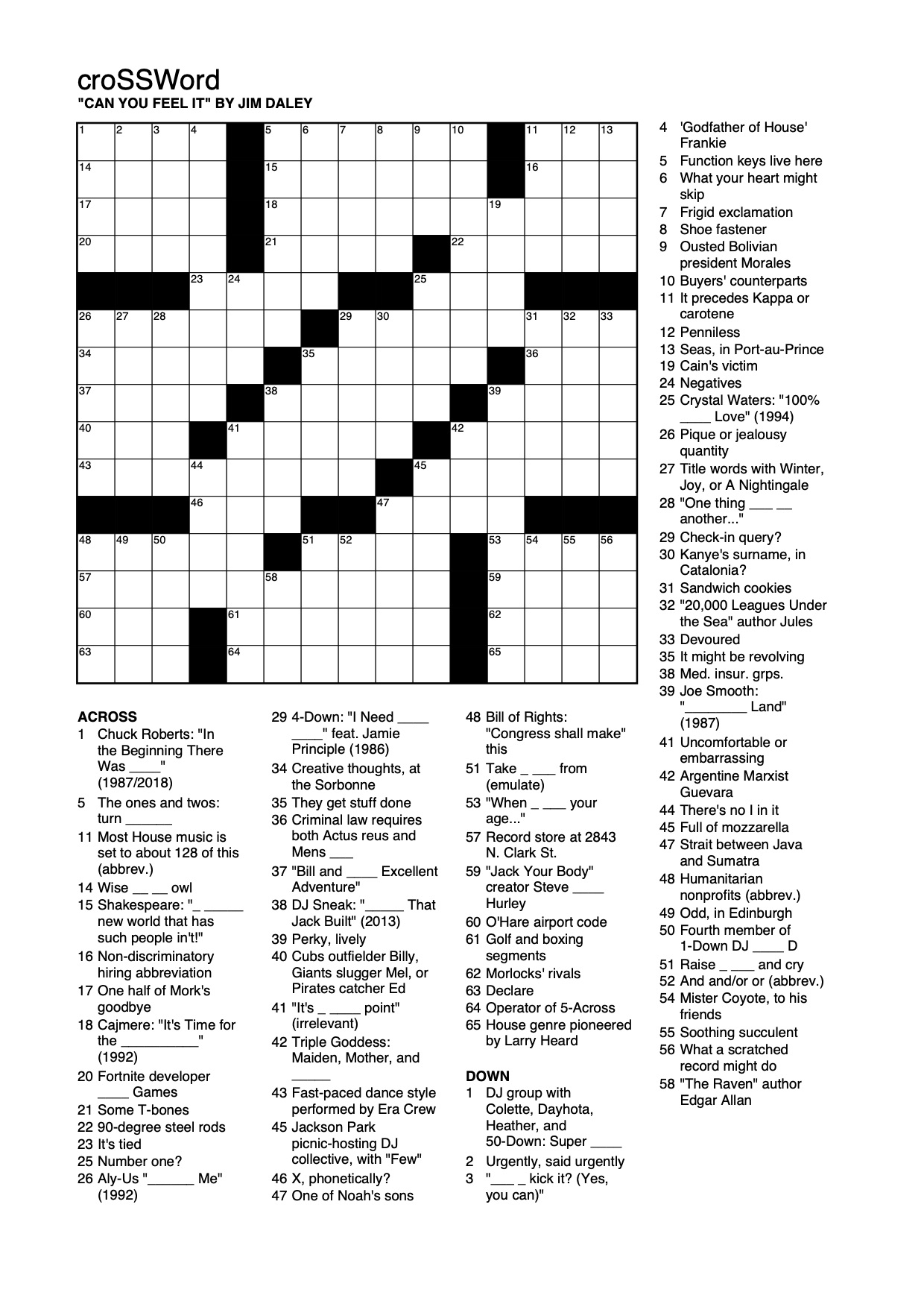 This Week&rsquo;s Crossword Puzzle