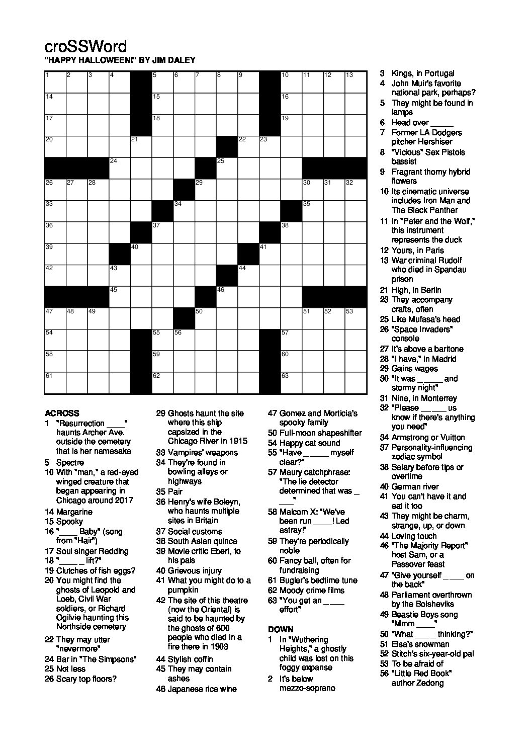 AMAZING GAME CROSSWORD 53