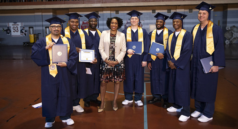 Lt. Governor Juliana Stratton attended the 2019 graduation of the first cohort of UWW students. (Photo courtesy Freedom to Learn Campaign)