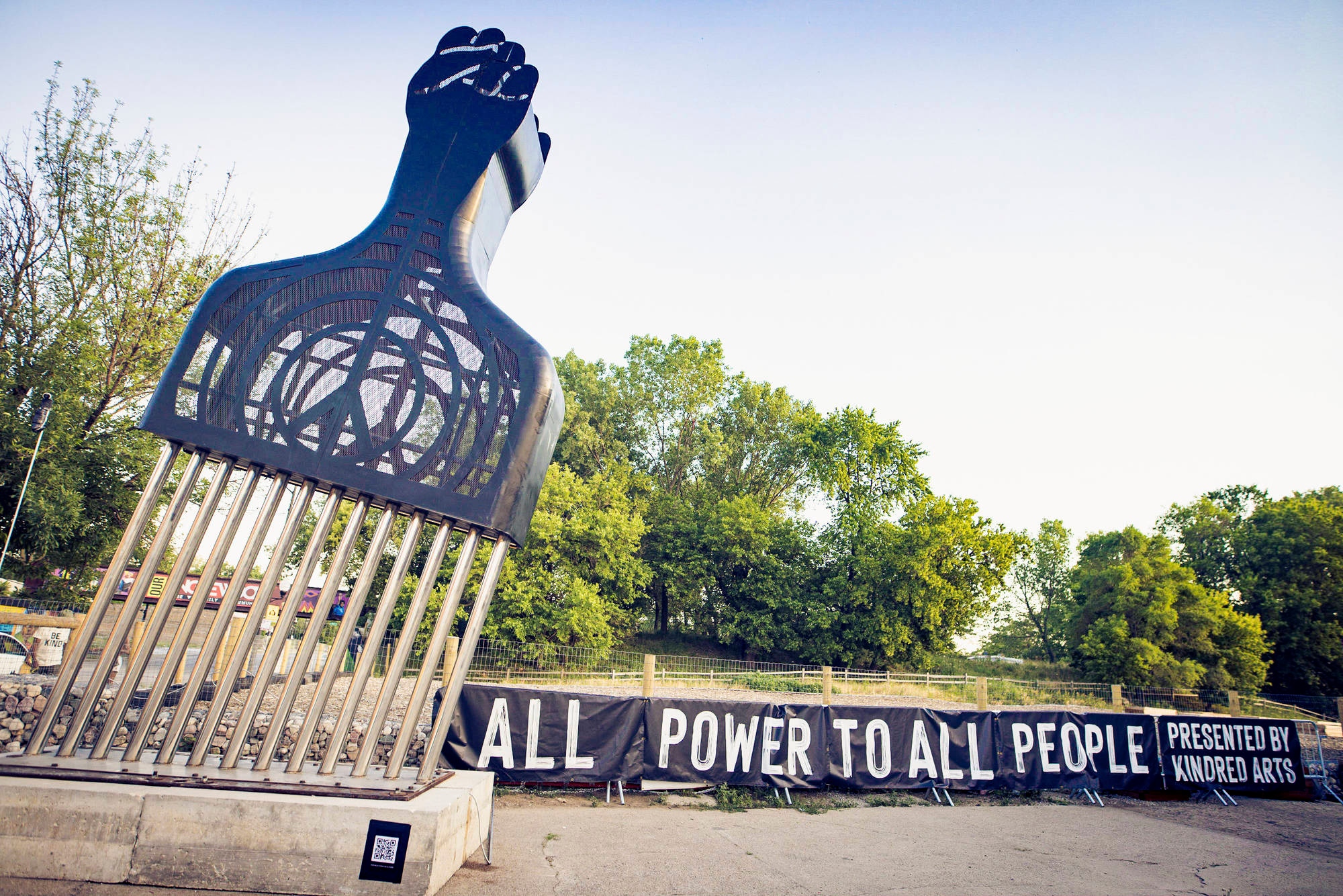 All Power to All People, by Hank Willis Thomas, at Englewood Village Plaza, 5801 S. Halsted. Photos courtesy of Kindred Arts.