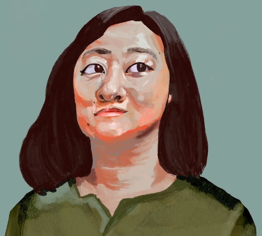 Illustration of Ling Ma by Sydni Baluch