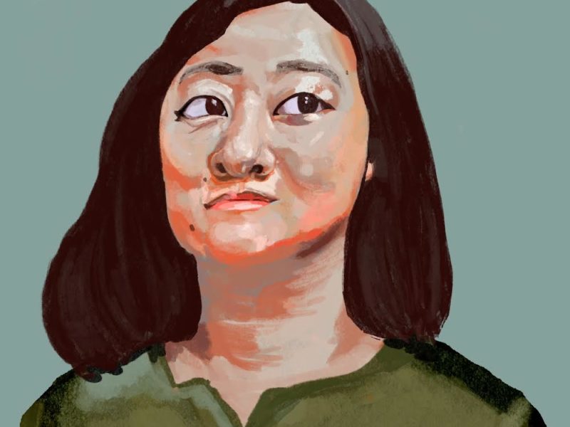 Illustration of Ling Ma by Sydni Baluch