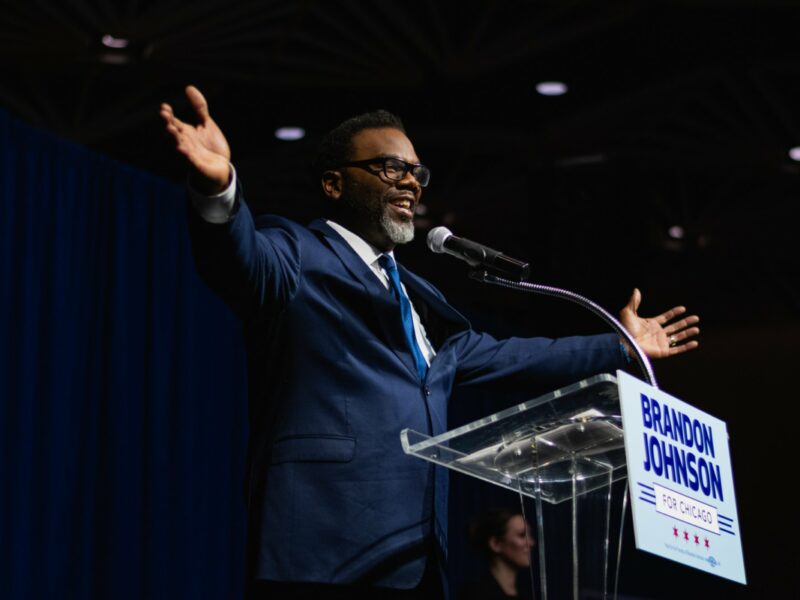 On Tuesday, April 4, 2023, Chicago elected Brandon Johnson to be its next mayor. Photo by Tyger Ligon for The TRiiBE.